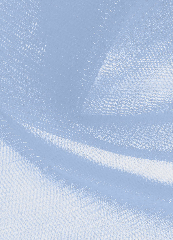front Azazie Steel Blue Tulle Fabric By the Yard