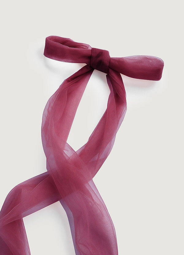 front Matching Color Tulle Bow Sash