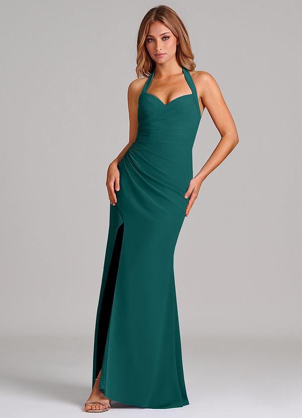 Azazie Emeria Suknie dla druhen Syrena Dekolt w kształcie serca Szyfon Do ziemi Sukienka image1