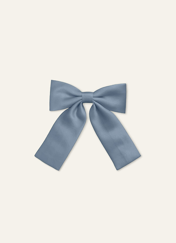 front Girls Satin Bow Hair Clip