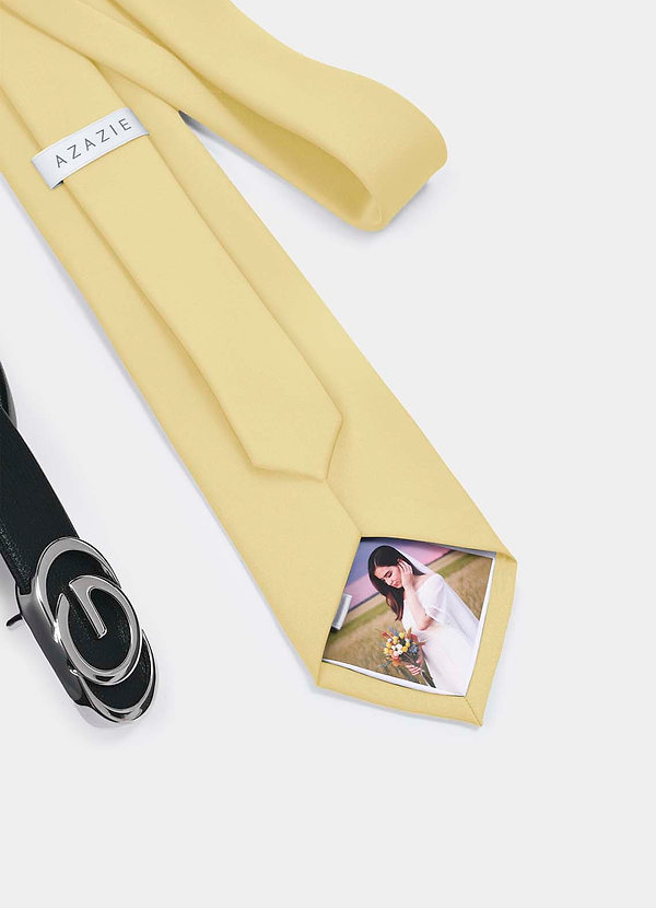 front Elastyczny krawat satynowy z nadrukiem fotograficznym – spersonalizowany krawat