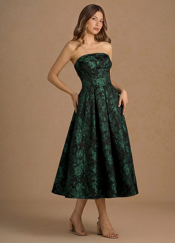 Kleid Cecilia Smaragdschwarz image1