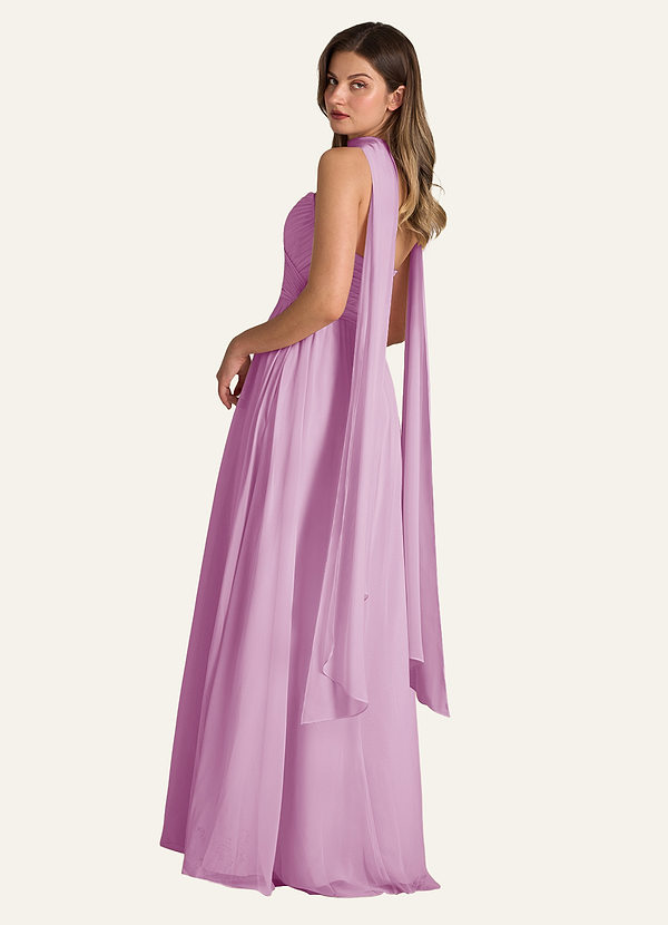 front Azazie Matching Color Chiffon Scarf