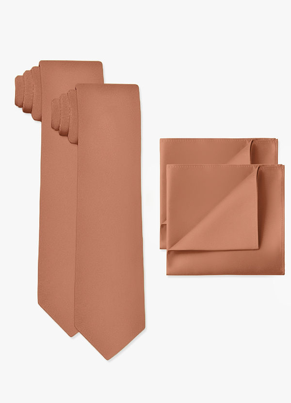 front Matte Satin Wide Tie and Pocket Square 2-Piece Set