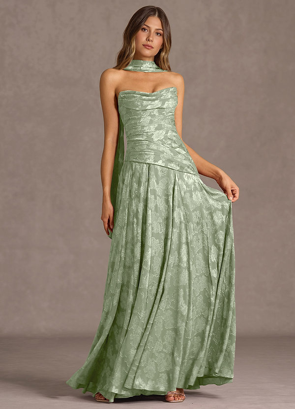 Gabriela Light Green Maxi Dress image1
