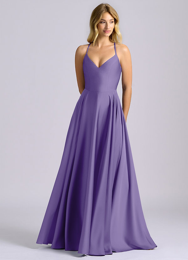 Azazie Truce Bridesmaid Dresses Tahiti A-Line Stretch Satin Dress image1