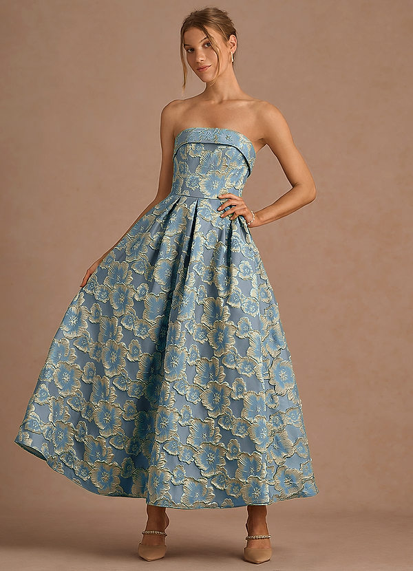 Florentine Lake Blue Maxi Dress image1