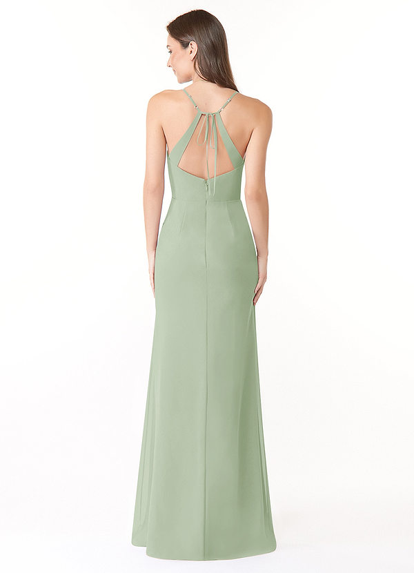Azazie Maliya Bridesmaid Dresses Sheath Pleated Chiffon Floor-Length Dress image2