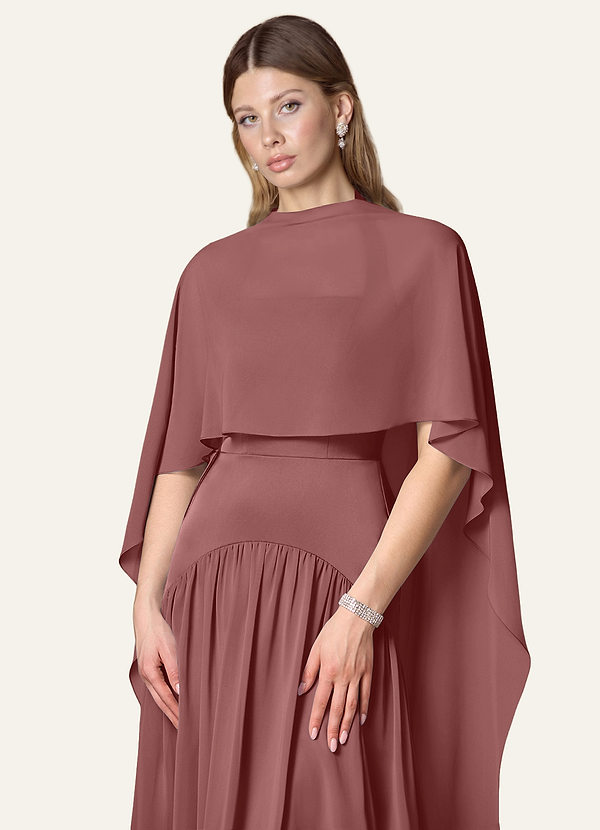 front Azazie Matching Color Chiffon Multiway Cape