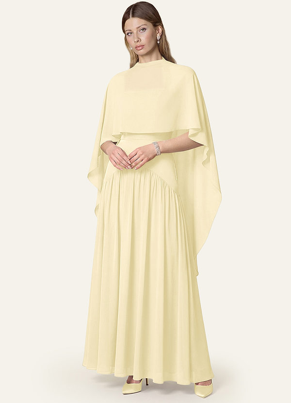front Azazie Matching Color Chiffon Multiway Cape