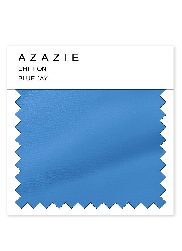 front Azazie Blue Jay Chiffon Swatch