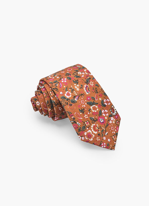 front Men's Cotton Floral Tie