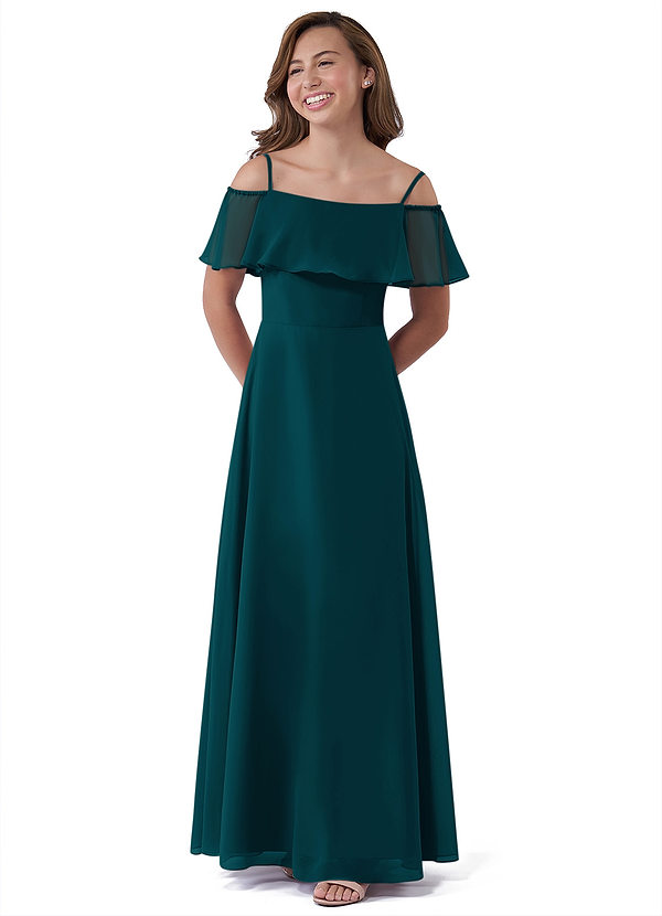 Pine Azazie Maggie Junior Bridesmaid Dresses Azazie