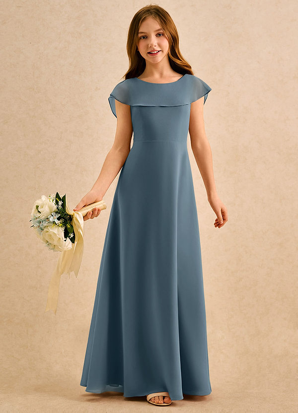 Azazie Kittie Girls Formal Bloemenmeisjesjurken A-lijn Jurk van Chiffon Schemering image1