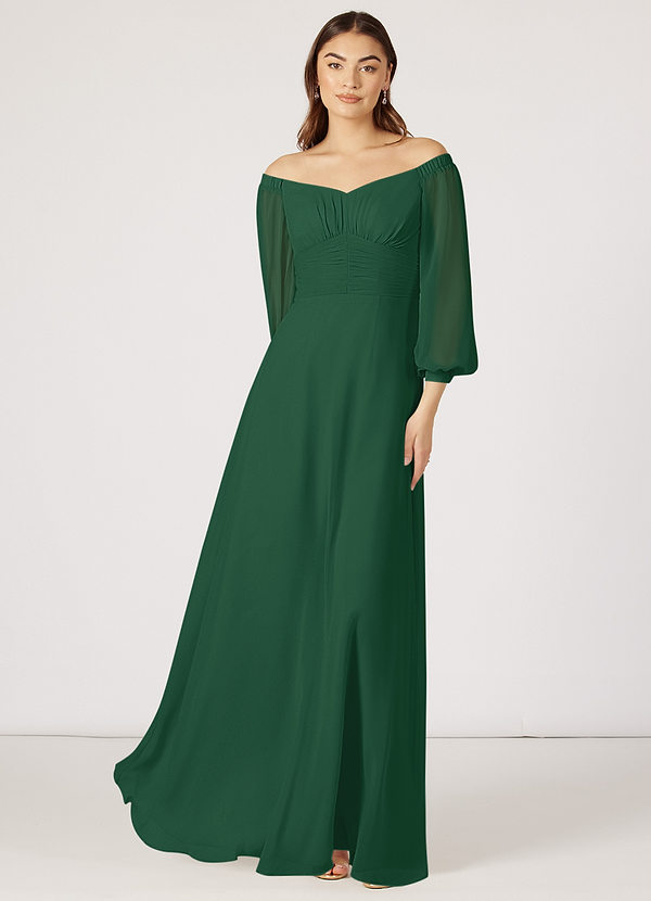 Dark Green Azazie Rubina Bridesmaid Dresses | Azazie