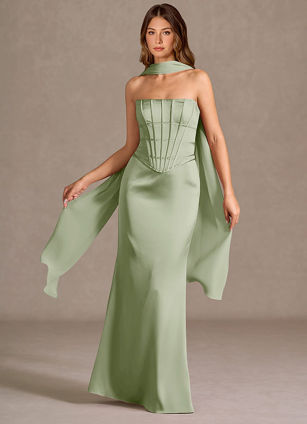 Maxi jurk Berthe Licht Groen image1