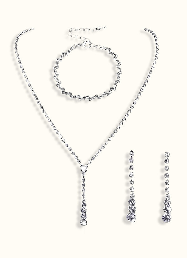 Falling Rhinestone Jewelry Set Jewelry Azazie