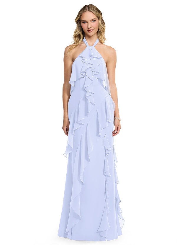 Azazie Velma Suknie dla druhen Linia A Rozcięcie z boku Szyfon Do ziemi Sukienka image1