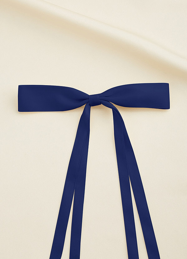 front Satin Bow Hair Clips