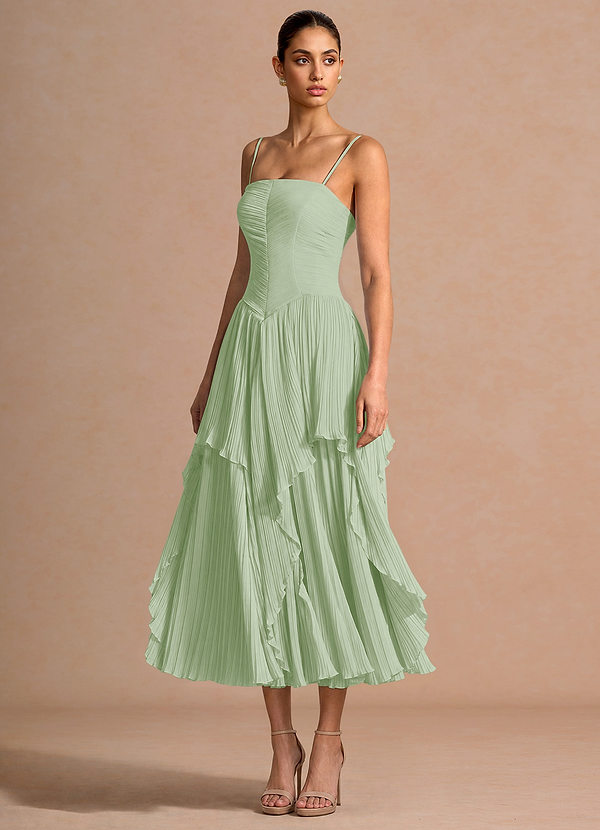 Kerensa Light Green Midi Dress image1