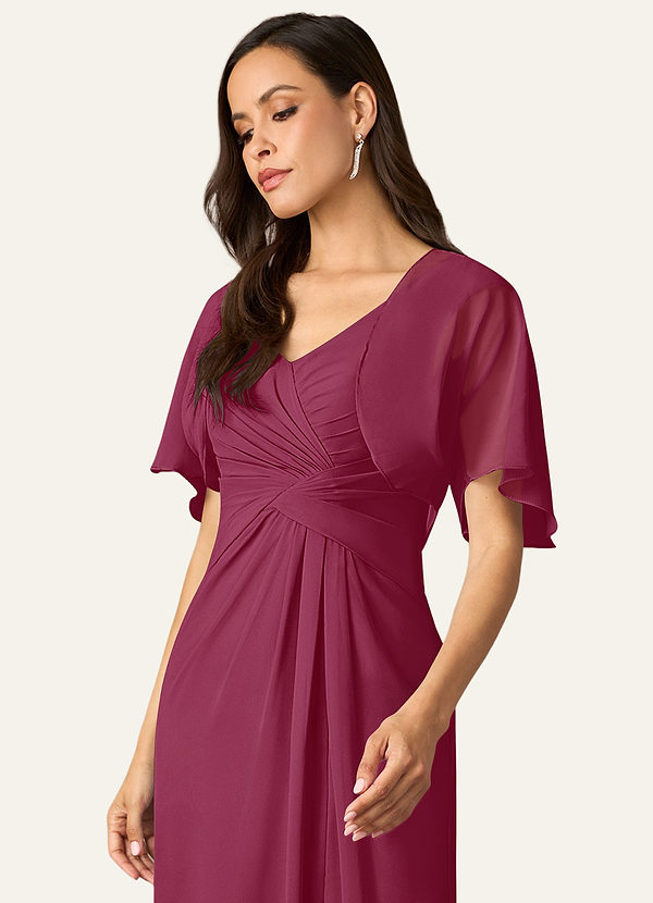 front Azazie Dopasowany kolor Salome Chiffon Wrap