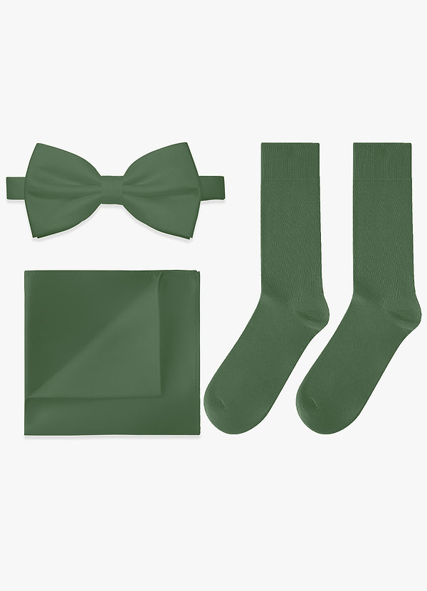front Passendes Set aus Fliege, Einstecktuch und Socken