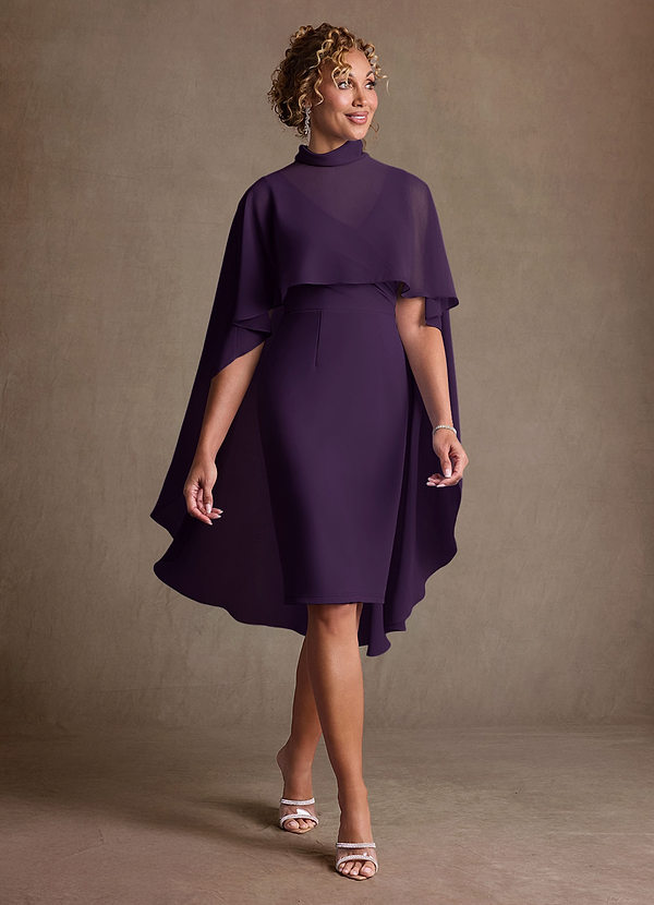 Azazie Irna Klänningar till brudens mor Klä Kolumn i Chiffong Plommon image1