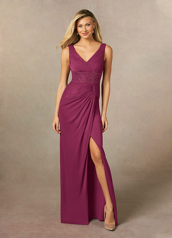 Azazie Winona Mother of the Brides Dresses Mulberry Mermaid Sequins Mesh Dress image1