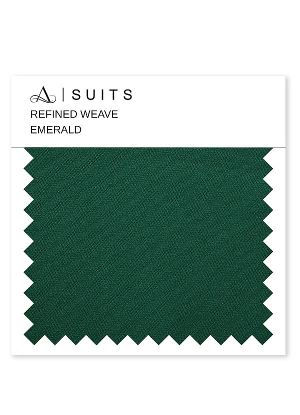 front Azazie Emerald Refined Weave Suit Swatch