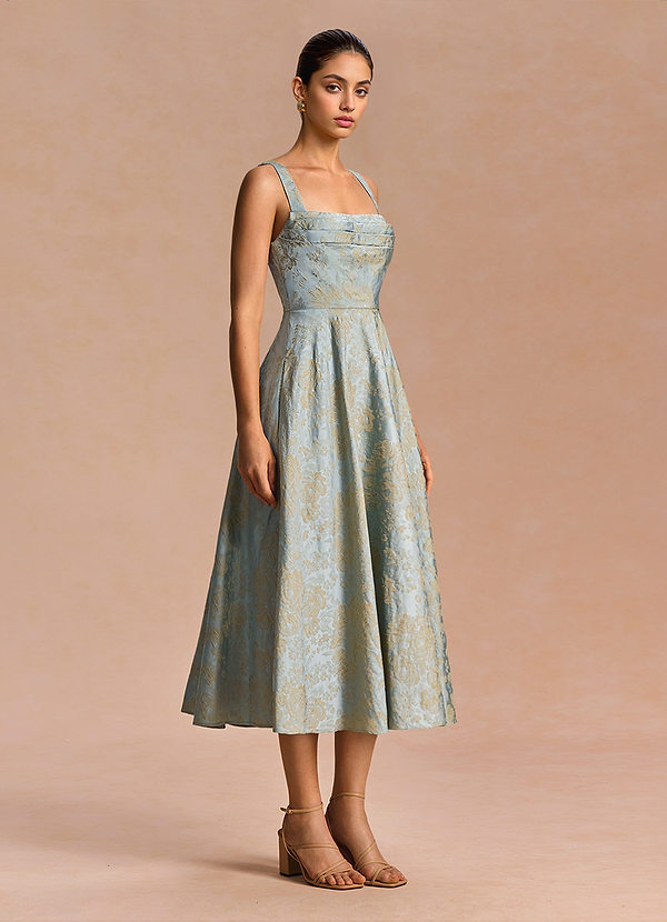 Vestido Azul Vintage Midi Azara image1