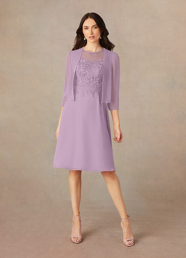 Azazie Klaus Mother of the Brides Dresses Wisteria A-Line Scoop Sequins Chiffon Dress image1