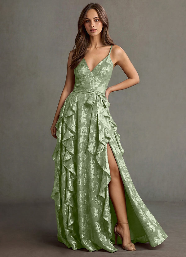 Megan Light Green Maxi Dress image1