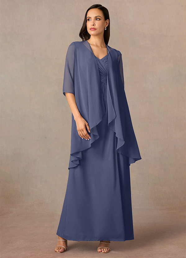 front Azazie Matching Color Olivia Chiffon Wrap