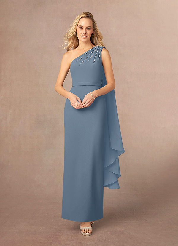 Azazie Gianna Vestidos de Madre de la Novia Vestido de Crepúsculo de Crepé elástico con Hombro unilateral image1