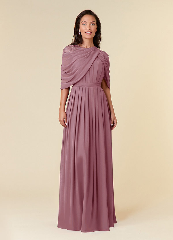 Azazie Olena Mother of the Brides Dresses Vintage Mauve A-Line Sequins Chiffon Dress image1