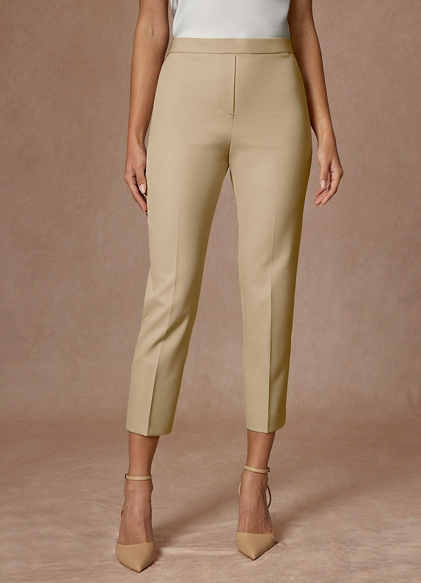 front Kennedy Champán Pantalones De Vestir Elásticos Estructurados