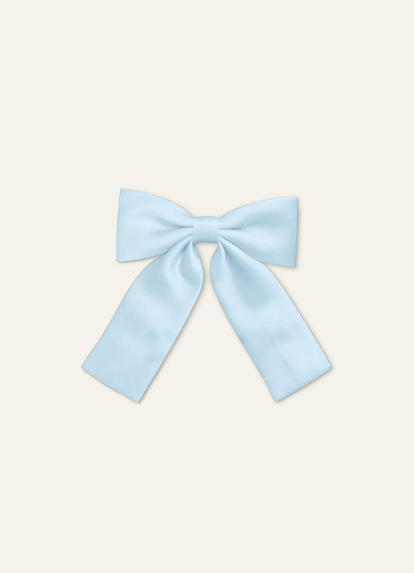 front Girls Satin Bow Hair Clip