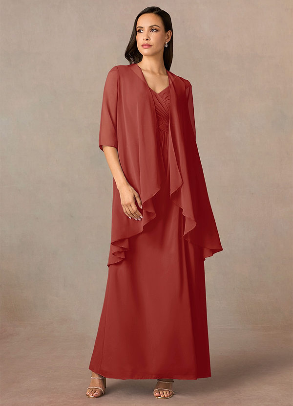 front Azazie Bijpassende Kleur Olivia Chiffon Omslagdoek