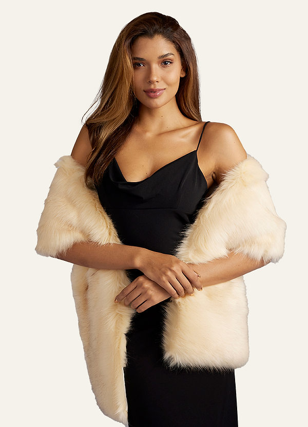 front Bufanda de piel sintética Estolas Envolturas