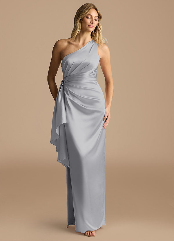 Azazie Saira Silver Bridesmaid Dresses | Azazie CA