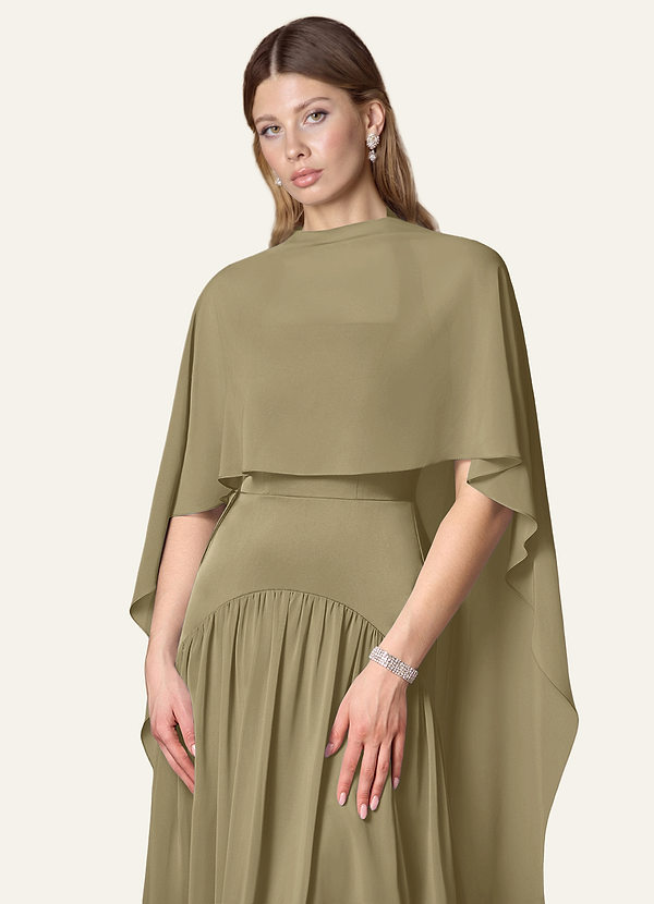 front Azazie Matching Color Chiffon Multiway Cape