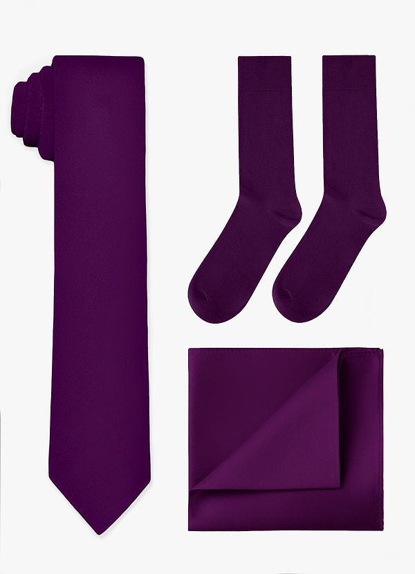 front Conjunto de corbata, pañuelo de bolsillo y calcetines a juego