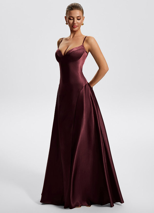 Noreen Cabernet A-Line Maxi Dress image1