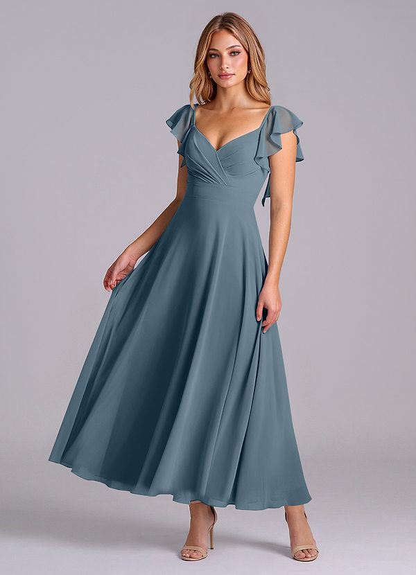 Azazie Leilani Bridesmaid Dresses Twilight A-Line Ruched Chiffon Dress image1
