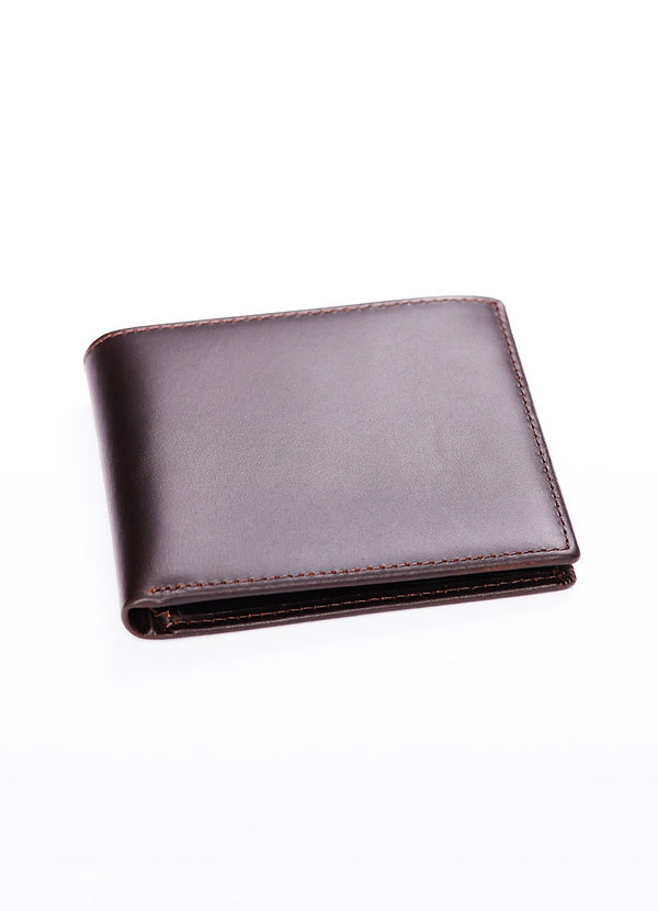 front Men's Leather Bifold Wallet