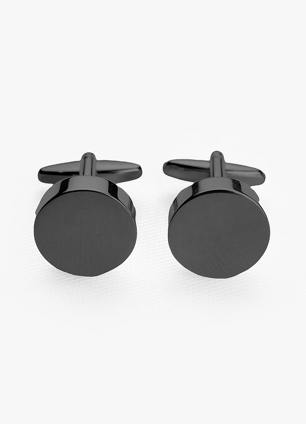 front Rounded Metal Cuff Links