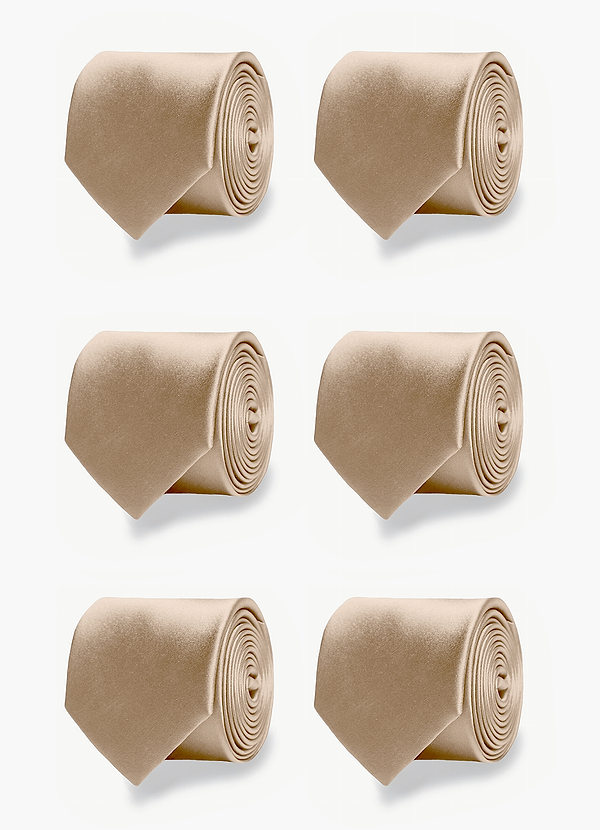 front Matte Satin Matching Groomsmen Tie Set – 6 Pieces