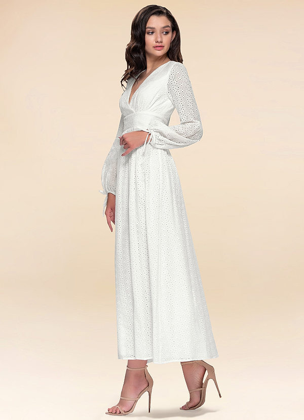 Chic White Long Sleeve Maxi Dress Dresses Azazie