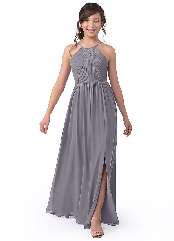 Vestidos De Dama De Honor Junior Con Escote Griego Y Largo Hasta El Suelo Tormenta main image 0