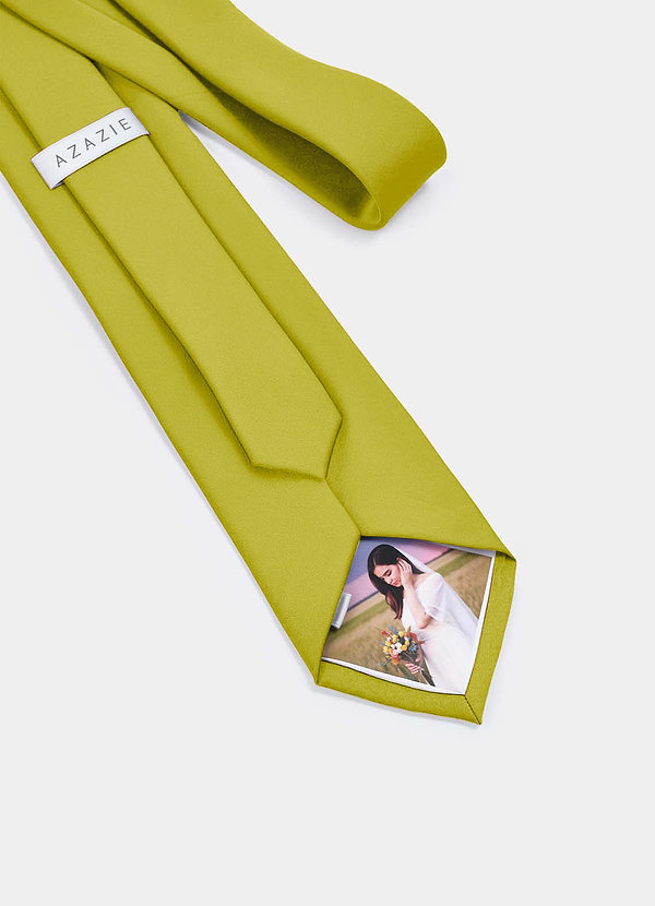 front Corbata de satén mate con foto personalizada – Corbata personalizada